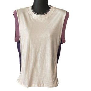 Size 12/14 Ur It white purple gray sleeveless Grand Slam tennis tank top